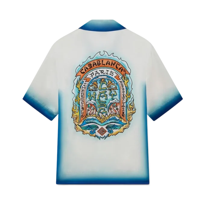 Chemise en soie à manches courtes Casa Way Skate Chemise en soie à manches courtes Casa Way Skate