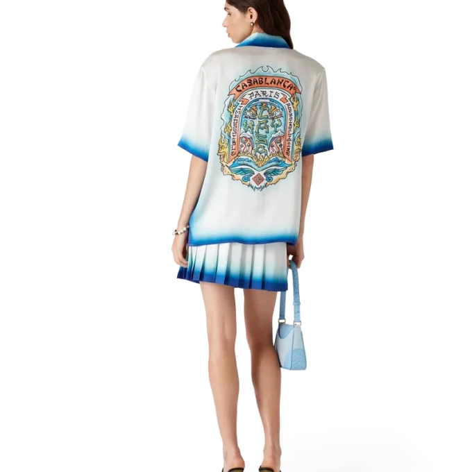 Chemise en soie à manches courtes Casa Way Skate Chemise en soie à manches courtes Casa Way Skate
