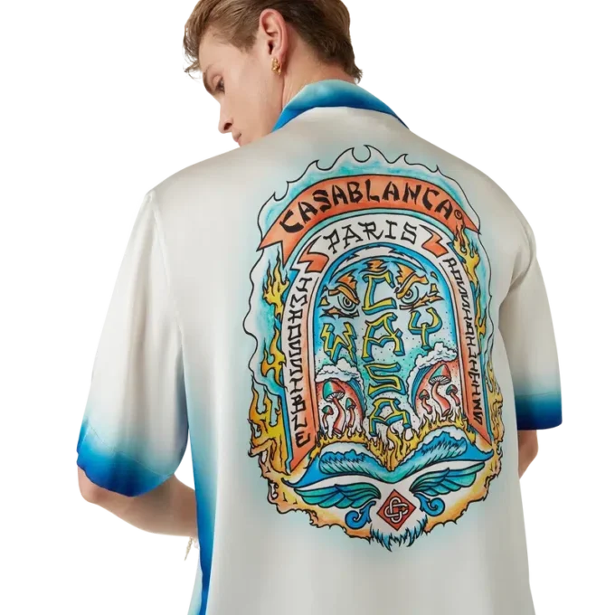 Chemise en soie à manches courtes Casa Way Skate Chemise en soie à manches courtes Casa Way Skate