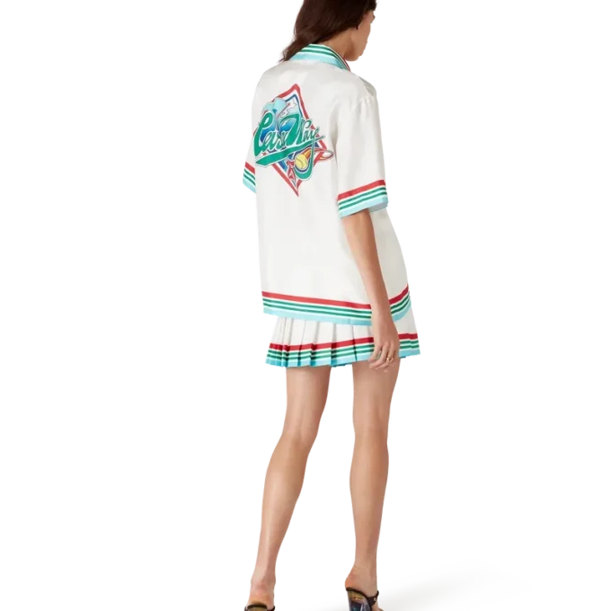 Chemise en soie à manches courtes Casa Way World Series Chemise en soie à manches courtes Casa Way World Series