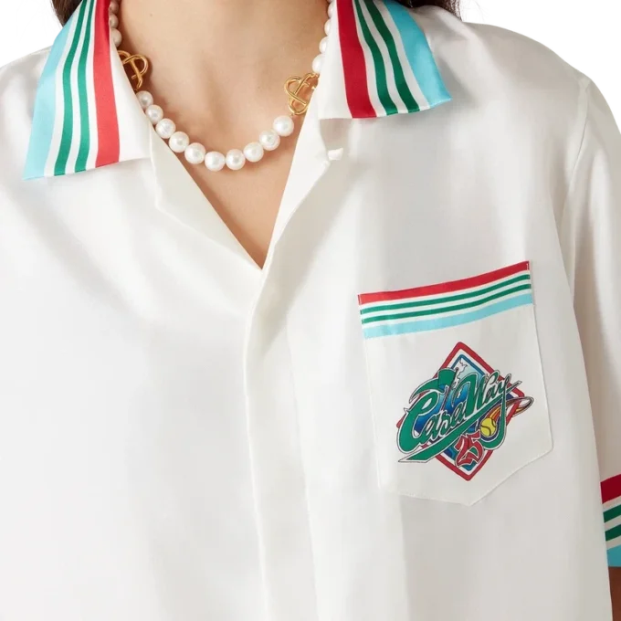 Chemise en soie à manches courtes Casa Way World Series Chemise en soie à manches courtes Casa Way World Series