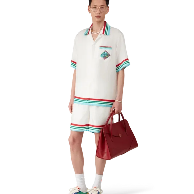 Chemise en soie à manches courtes Casa Way World Series Chemise en soie à manches courtes Casa Way World Series