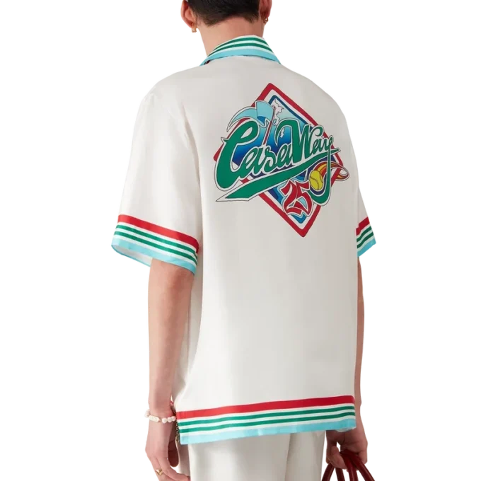 Chemise en soie à manches courtes Casa Way World Series Chemise en soie à manches courtes Casa Way World Series