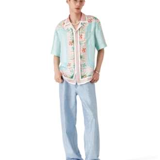 Chemise en soie à manches courtes Copacabana
