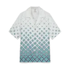 Chemise en soie à manches courtes et monogramme dégradé Chemise en soie à manches courtes et monogramme dégradé