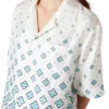 Chemise en soie à manches courtes et monogramme dégradé Chemise en soie à manches courtes et monogramme dégradé