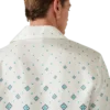 Chemise en soie à manches courtes et monogramme dégradé Chemise en soie à manches courtes et monogramme dégradé