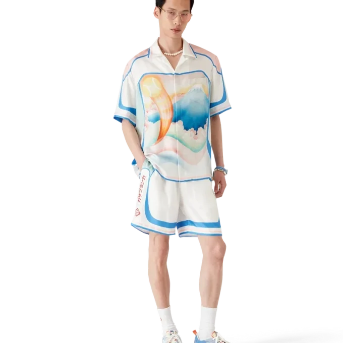 Chemise en soie à manches courtes Fuji Dream Shorts Chemise en soie à manches courtes Fuji Dream Shorts