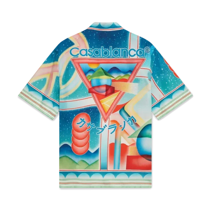 Chemise en soie à manches courtes Galaxy Court Shorts Chemise en soie à manches courtes Galaxy Court Shorts
