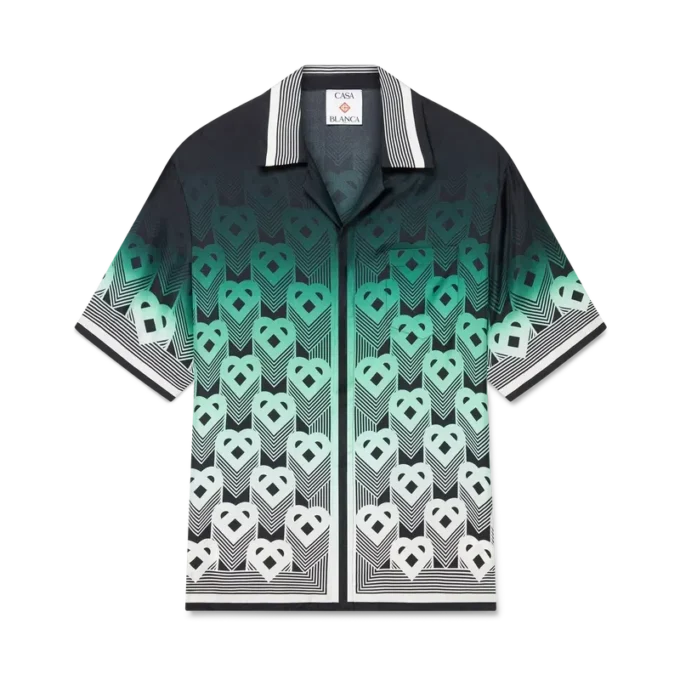 Chemise en soie à manches courtes Gradient Monogram Shorts Chemise en soie à manches courtes Gradient Monogram Shorts
