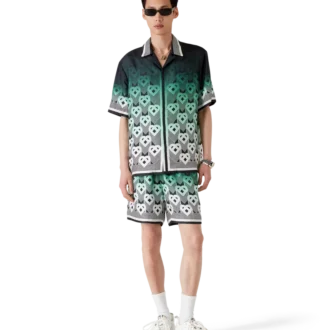 Chemise en soie à manches courtes Gradient Monogram Shorts