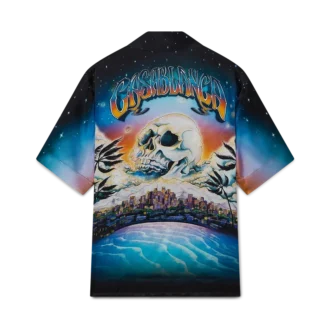 Chemise en soie à manches courtes La Pramonition