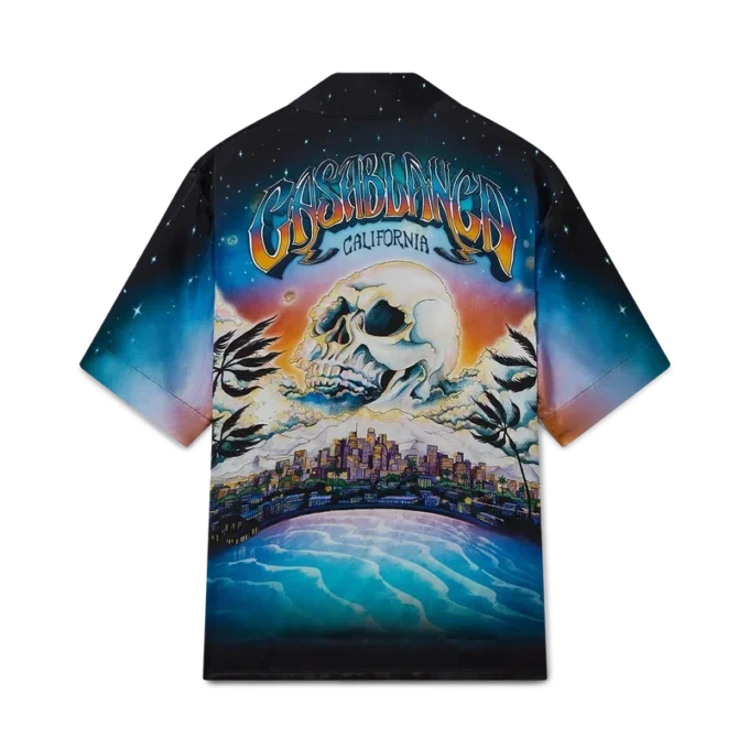 Chemise en soie à manches courtes La Pramonition