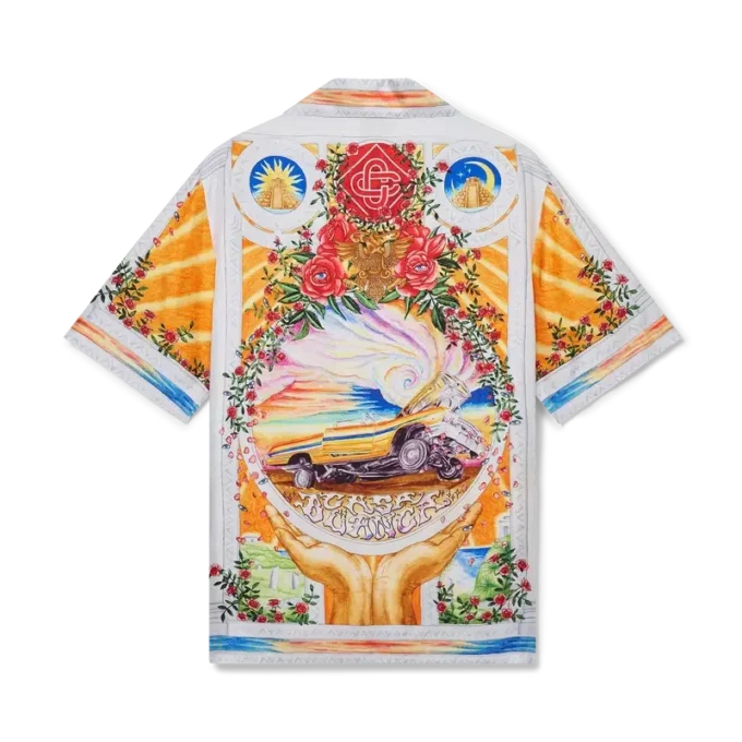 Chemise en soie à manches courtes La Tornade De Rose Short Sleeve Chemise en soie à manches courtes La Tornade De Rose Short Sleeve