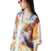 Chemise en soie à manches courtes La Tornade De Rose Short Sleeve Chemise en soie à manches courtes La Tornade De Rose Short Sleeve
