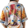 Chemise en soie à manches courtes La Tornade De Rose Short Sleeve Chemise en soie à manches courtes La Tornade De Rose Short Sleeve