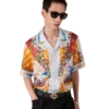 Chemise en soie à manches courtes La Tornade De Rose Short Sleeve Chemise en soie à manches courtes La Tornade De Rose Short Sleeve
