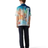 Chemise en soie à manches courtes Le Plongeon
