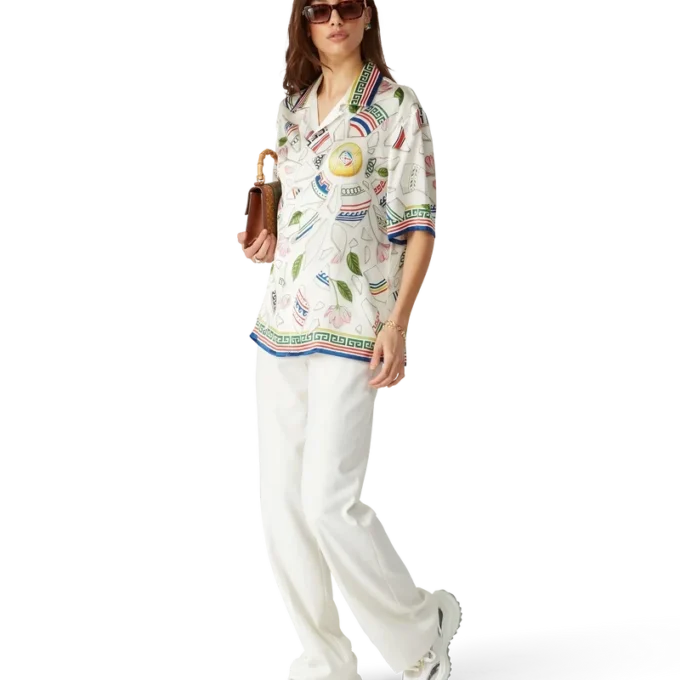 Chemise en soie à manches courtes Le Vase Brise