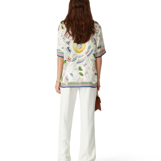 Chemise en soie à manches courtes Le Vase Brise