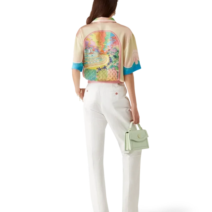 Chemise en soie à manches courtes Lucid Dreams Chemise en soie à manches courtes Lucid Dreams