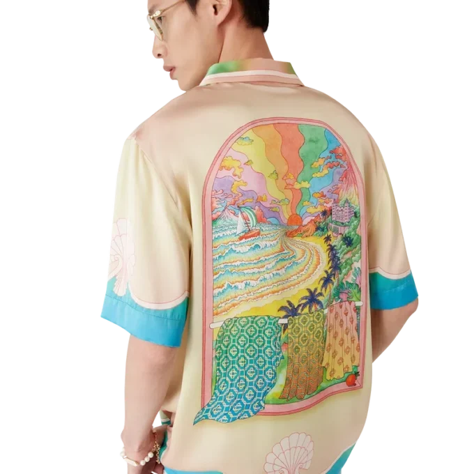 Chemise en soie à manches courtes Lucid Dreams Chemise en soie à manches courtes Lucid Dreams