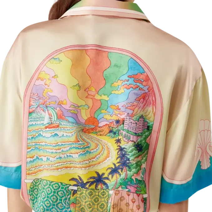 Chemise en soie à manches courtes Lucid Dreams Chemise en soie à manches courtes Lucid Dreams