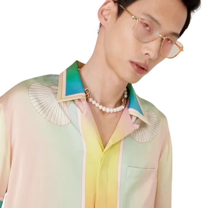 Chemise en soie à manches courtes Lucid Dreams Chemise en soie à manches courtes Lucid Dreams