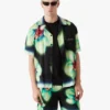 Chemise en soie à manches courtes Orchid Glitch Chemise en soie à manches courtes Orchid Glitch