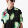 Chemise en soie à manches courtes Orchid Glitch Chemise en soie à manches courtes Orchid Glitch