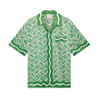 Chemise en soie à manches courtes Ping Pong