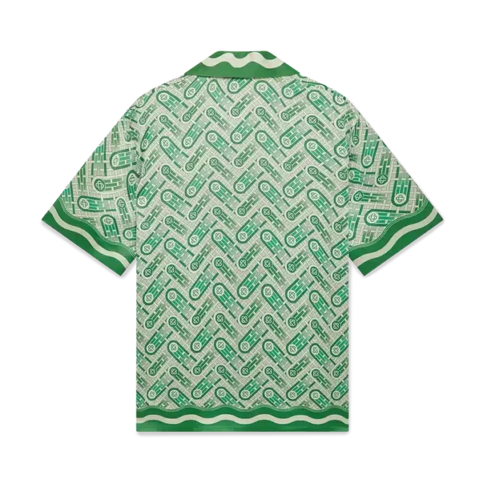 Chemise en soie à manches courtes Ping Pong Chemise en soie à manches courtes Ping Pong