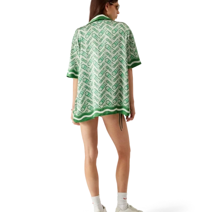 Chemise en soie à manches courtes Ping Pong Chemise en soie à manches courtes Ping Pong