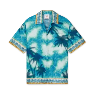 Chemise en soie à manches courtes Poolside Emblem