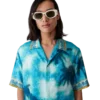 Chemise en soie à manches courtes Poolside Emblem Chemise en soie à manches courtes Poolside Emblem