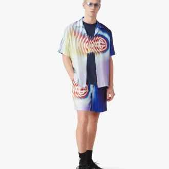 Chemise en soie à manches courtes Shockwave