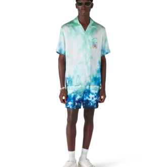 Chemise en soie à manches courtes Surf Lotus Shorts