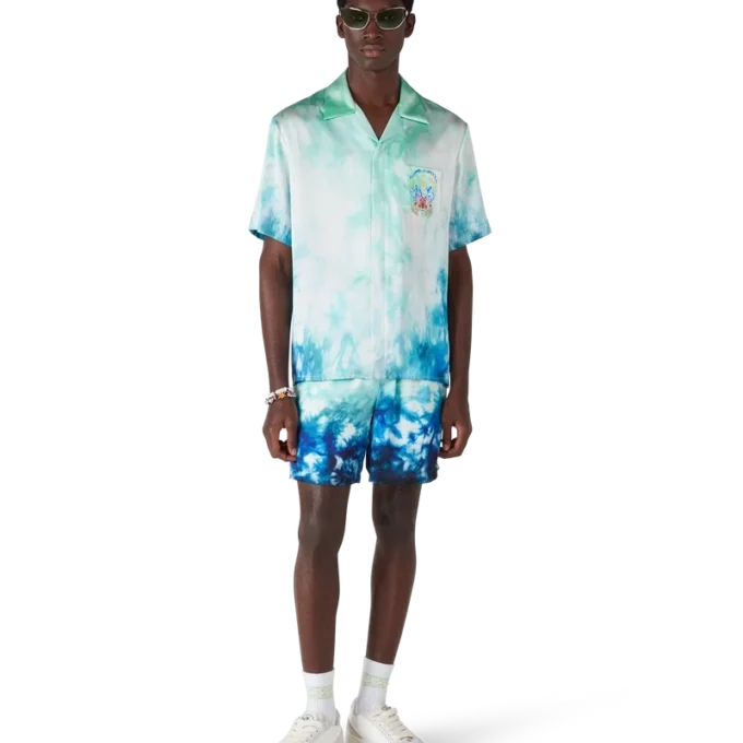 Chemise en soie à manches courtes Surf Lotus Shorts Chemise en soie à manches courtes Surf Lotus Shorts