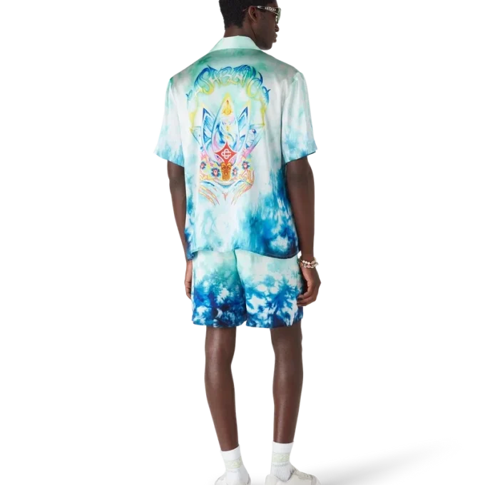 Chemise en soie à manches courtes Surf Lotus Shorts Chemise en soie à manches courtes Surf Lotus Shorts