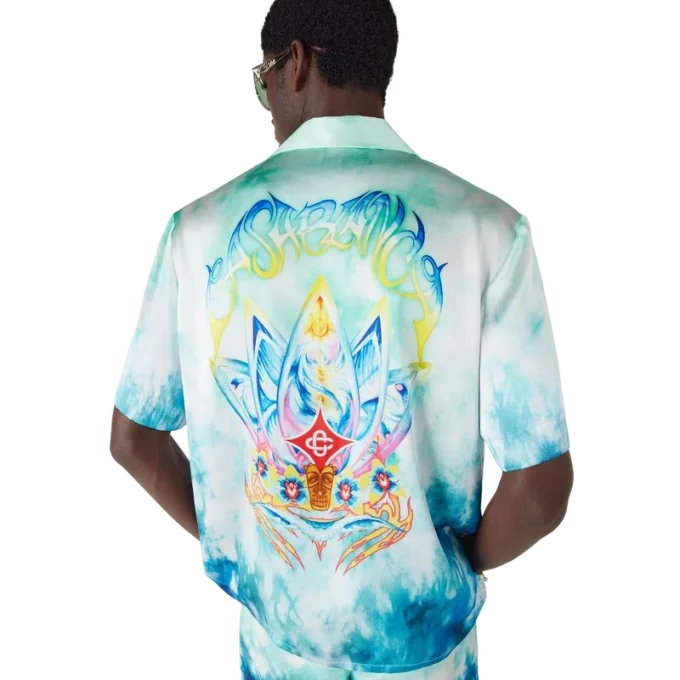 Chemise en soie à manches courtes Surf Lotus Shorts Chemise en soie à manches courtes Surf Lotus Shorts
