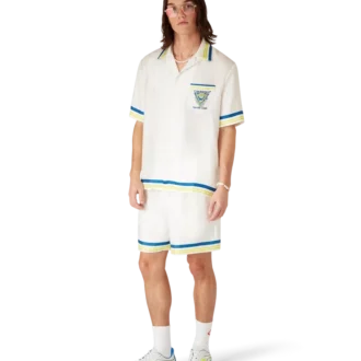 Chemise en soie à manches courtes Tennis Club