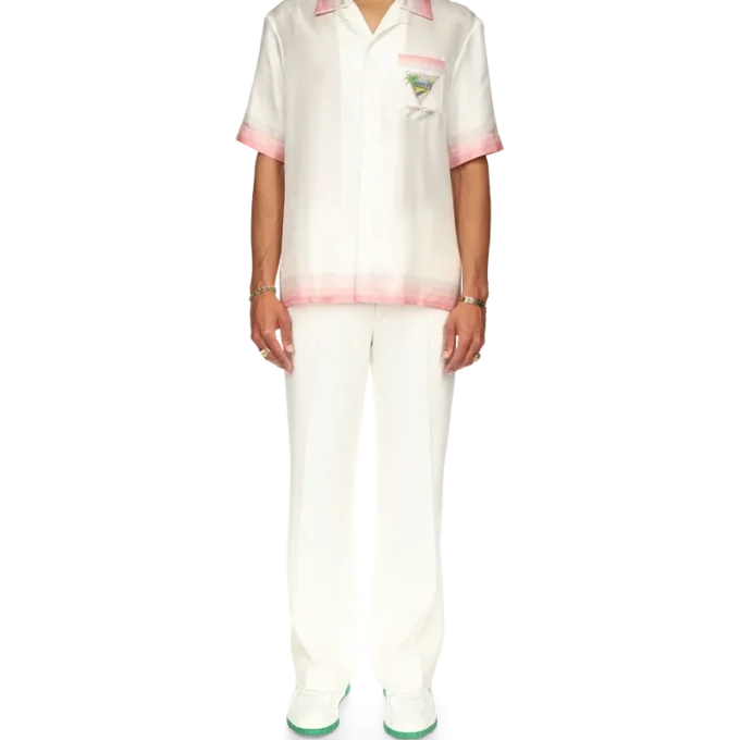 Chemise en soie à manches courtes Tennis Club Icon