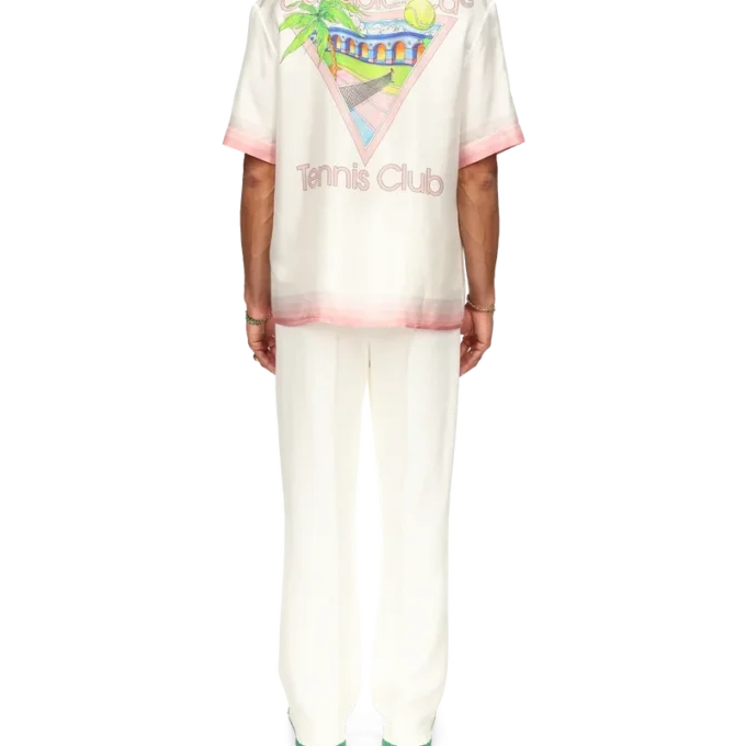 Chemise en soie à manches courtes Tennis Club Icon