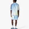 Chemise en soie à manches courtes Tennis Tile dégradée Chemise en soie à manches courtes Tennis Tile dégradée