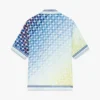 Chemise en soie à manches courtes Tennis Tile dégradée Chemise en soie à manches courtes Tennis Tile dégradée