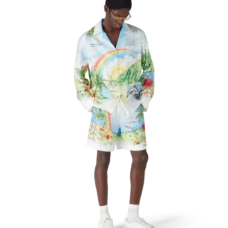Chemise en soie à manches longues Aloha