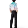Chemise en soie à manches longues avec logo en demi-teintes Chemise en soie à manches longues avec logo en demi-teintes