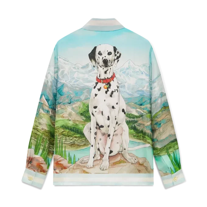 Chemise en soie à manches longues Dalmatian a La Montagne Chemise en soie à manches longues Dalmatian a La Montagne