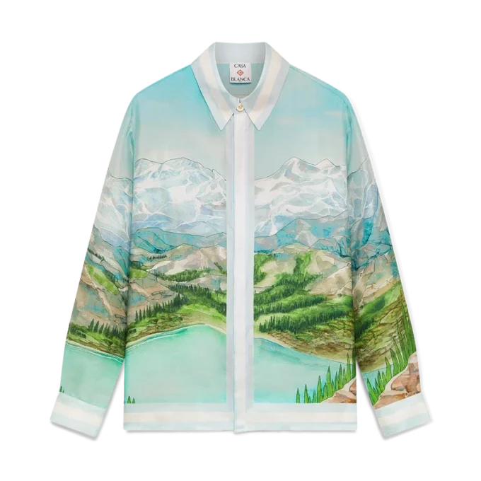 Chemise en soie à manches longues Dalmatian a La Montagne Chemise en soie à manches longues Dalmatian a La Montagne