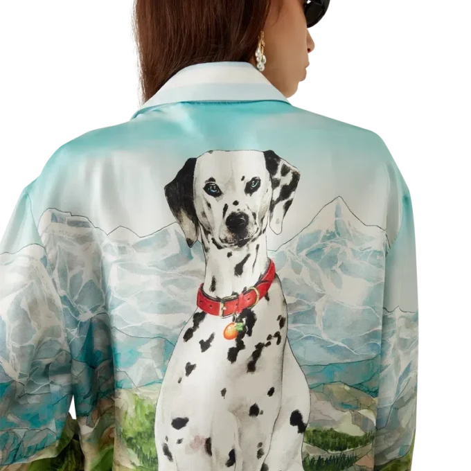 Chemise en soie à manches longues Dalmatian a La Montagne Chemise en soie à manches longues Dalmatian a La Montagne